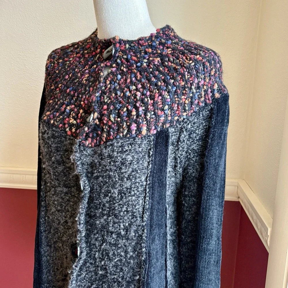 Vintage‎ Anthropologie Curio cardigan chunky knit chenille mohair sweater